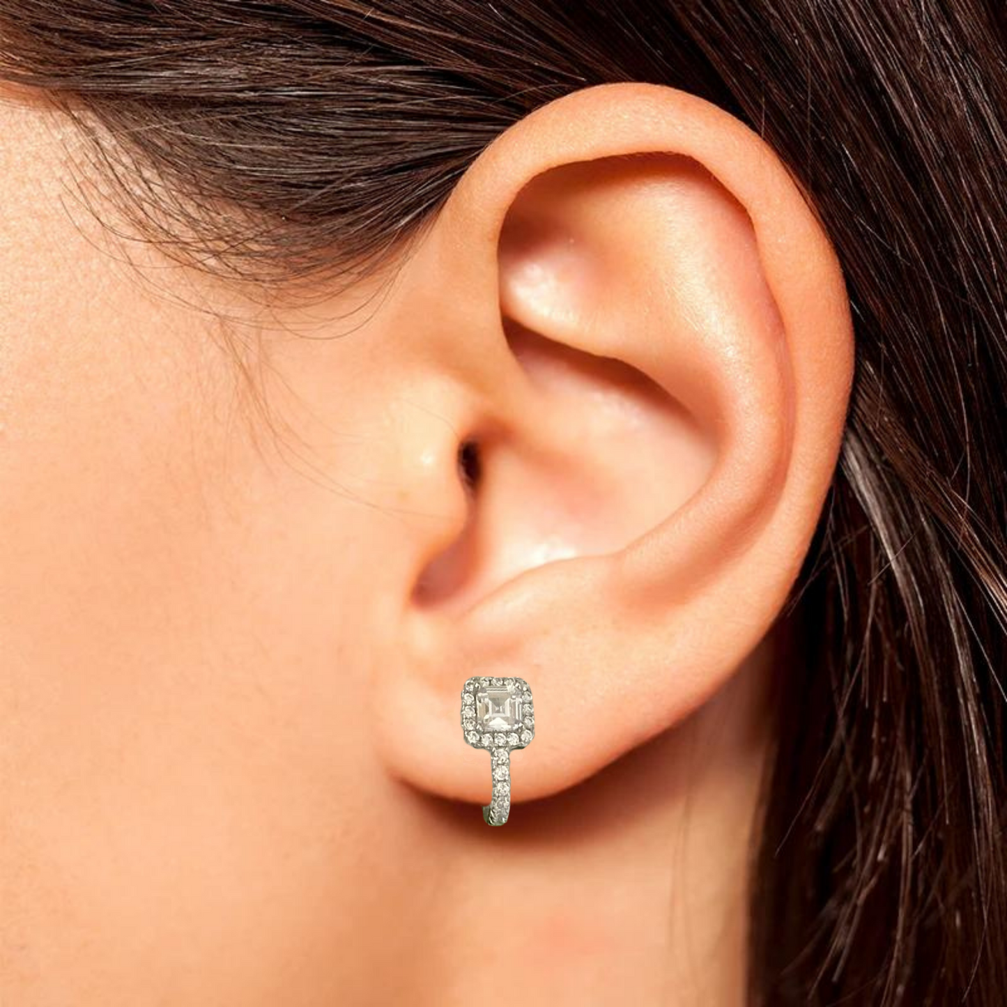 Bruna Cushion Huggie Earrings