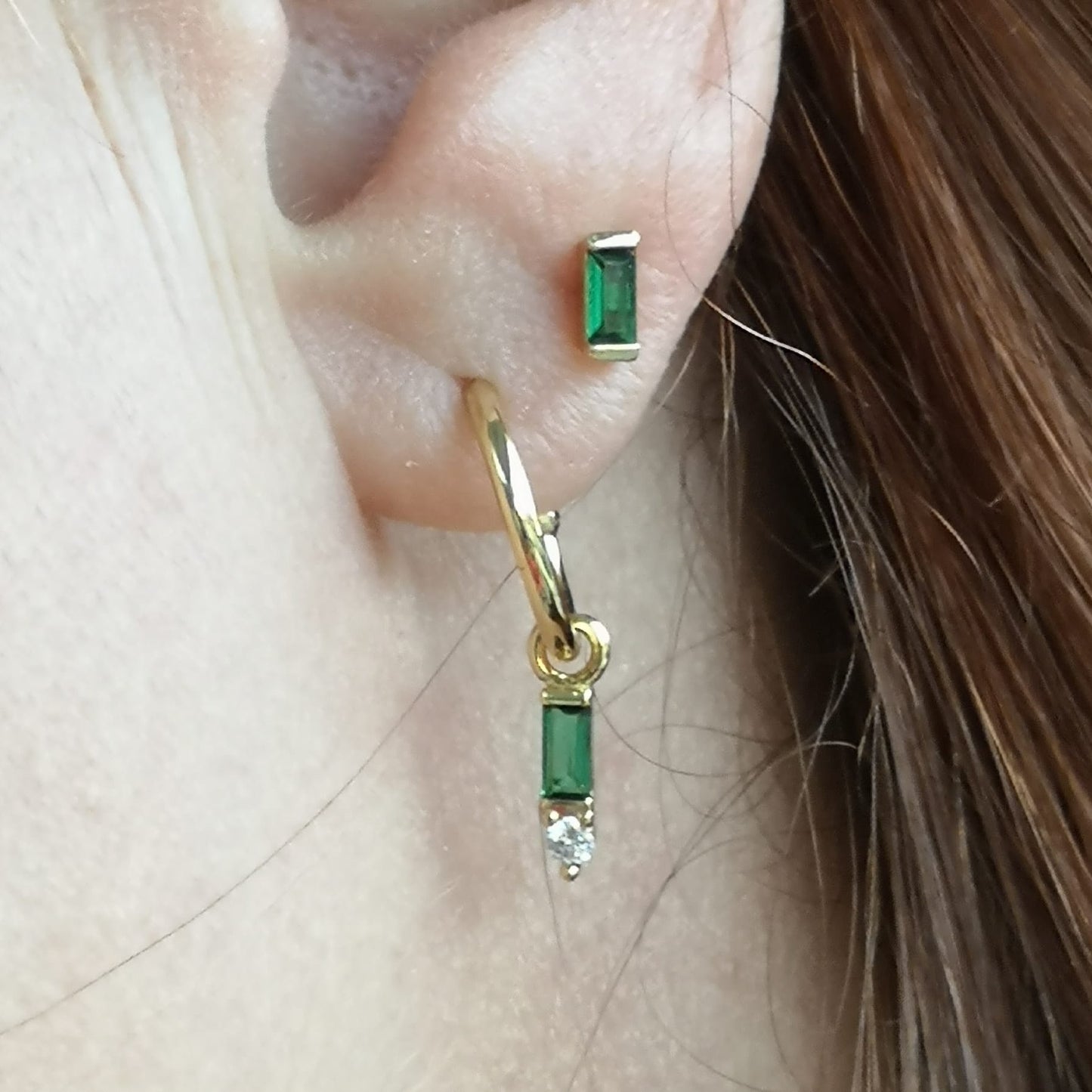 Esther Emerald Earrings Set