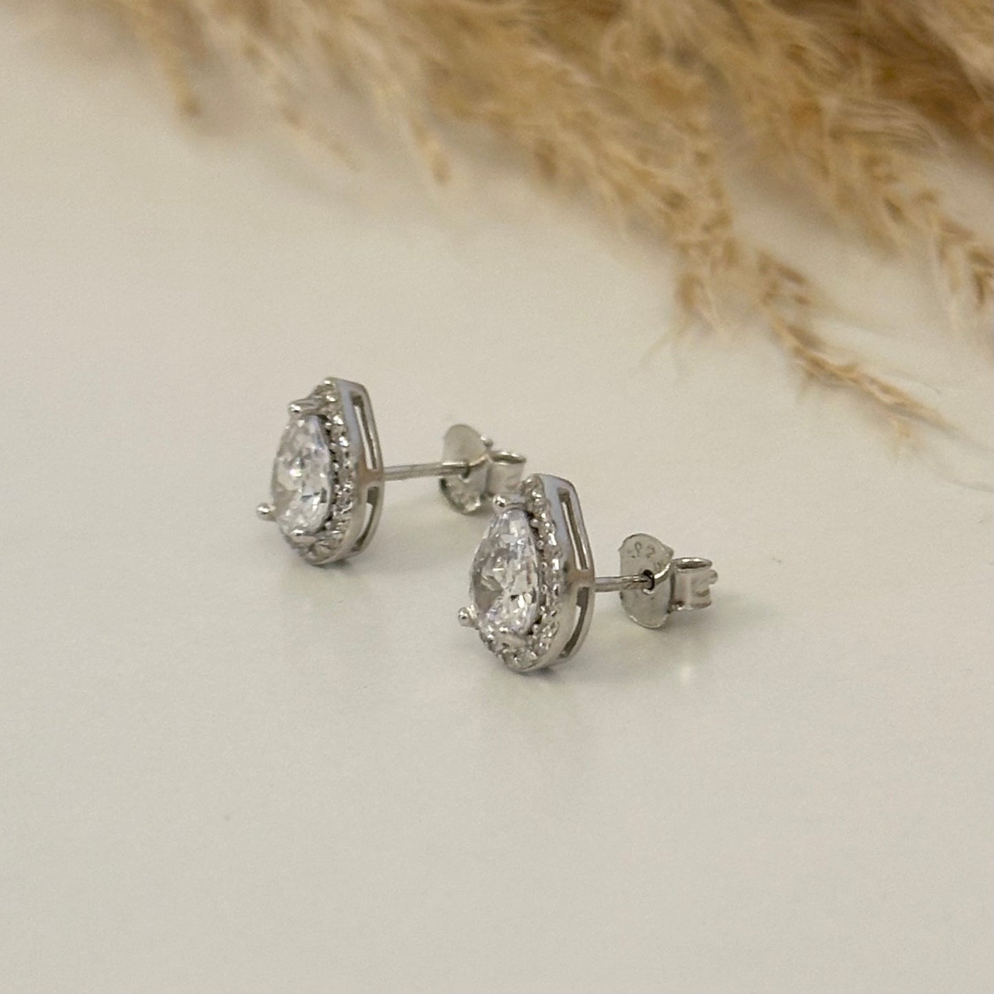 Regina Halo Drop Stud Earrings