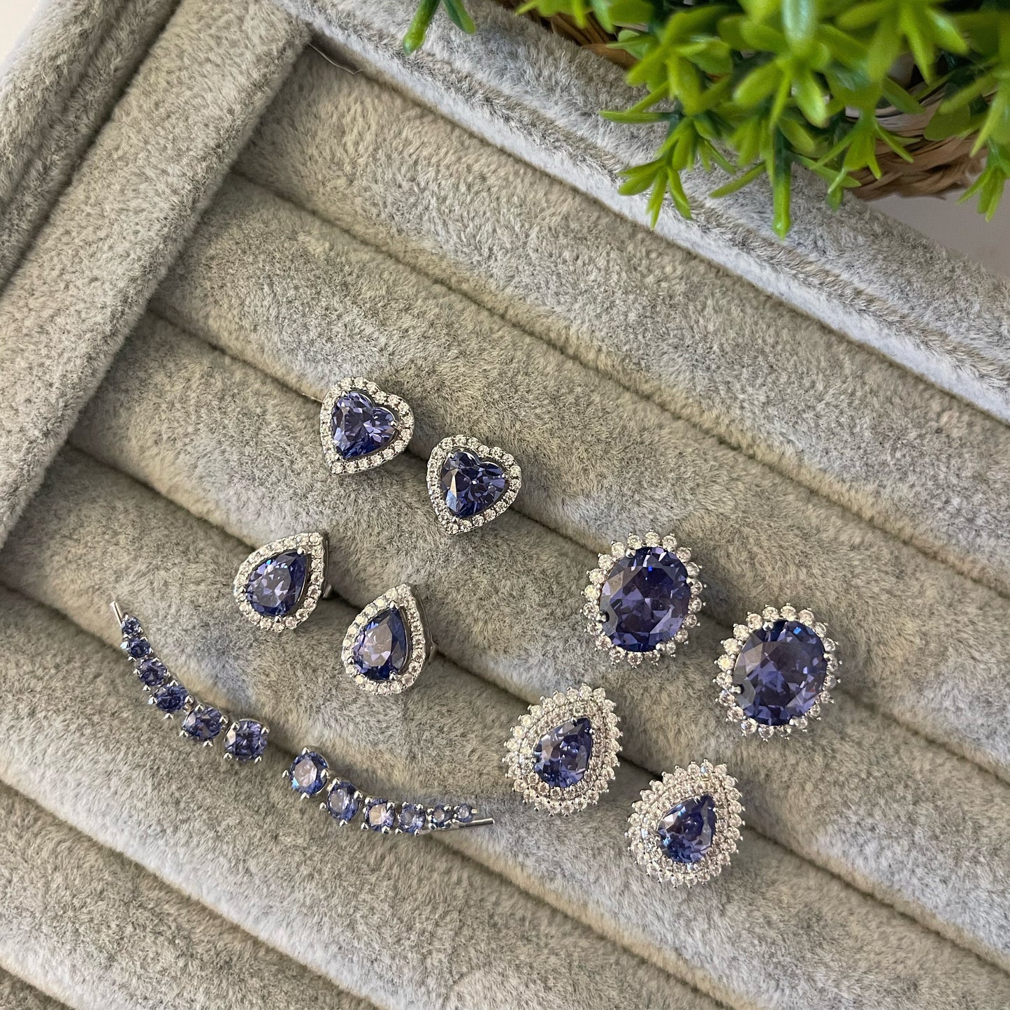 Regina Tanzanite Stud Earrings