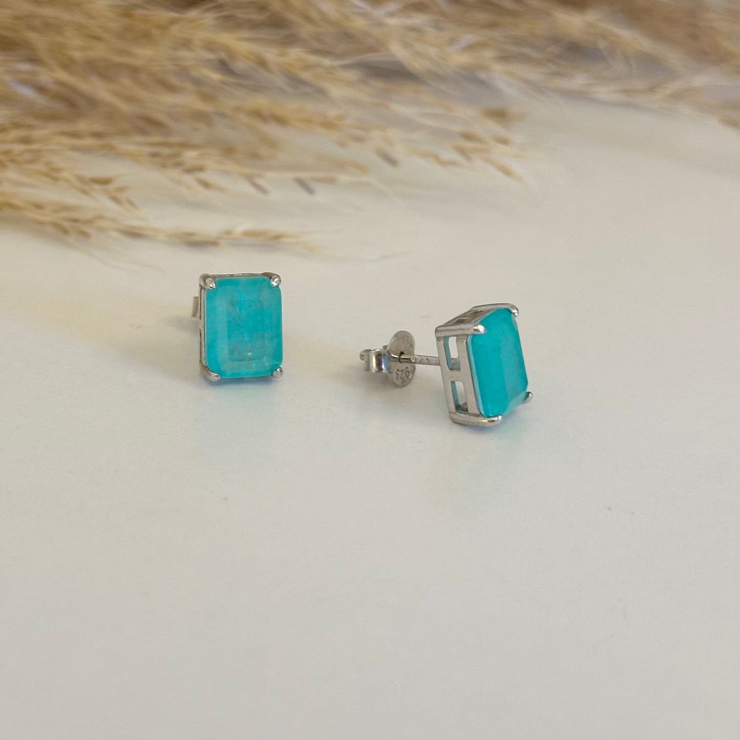 Joana Colombian Emerald Stud Earrings