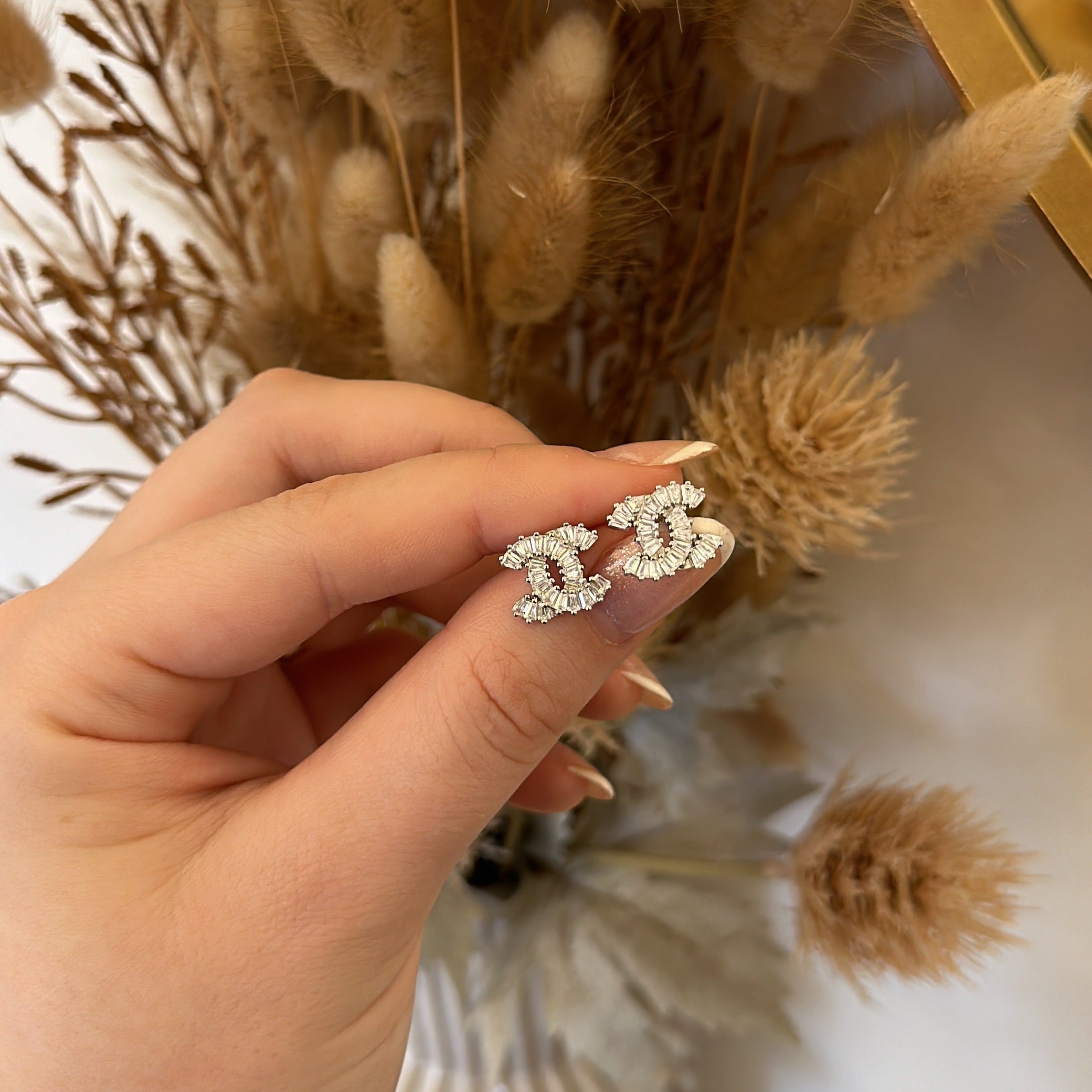 Chanel retailers cubic zirconia earrings
