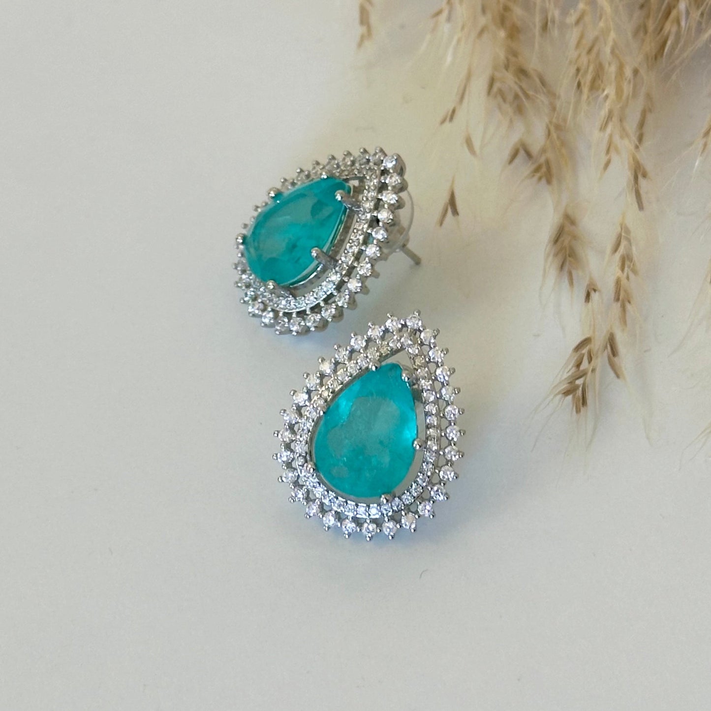 Paraíba Luxe Drop Stud Earrings