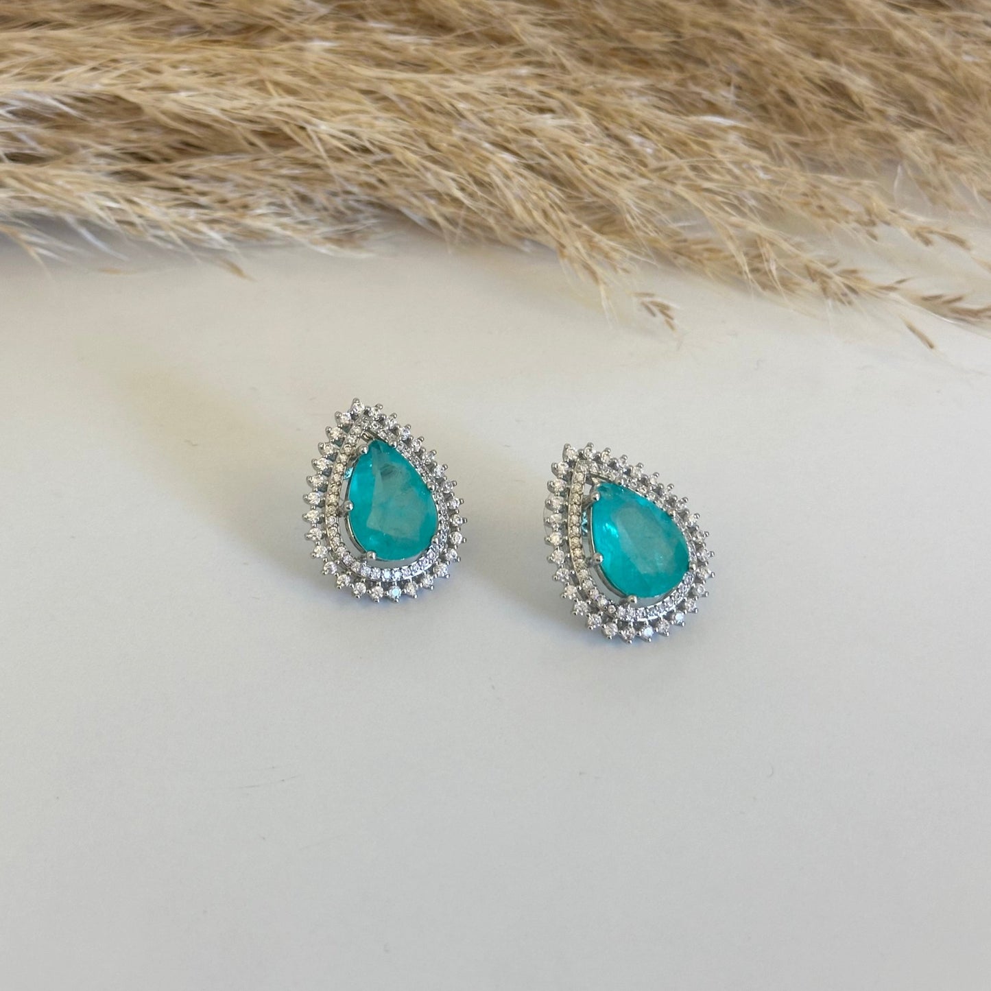 Paraíba Luxe Drop Stud Earrings