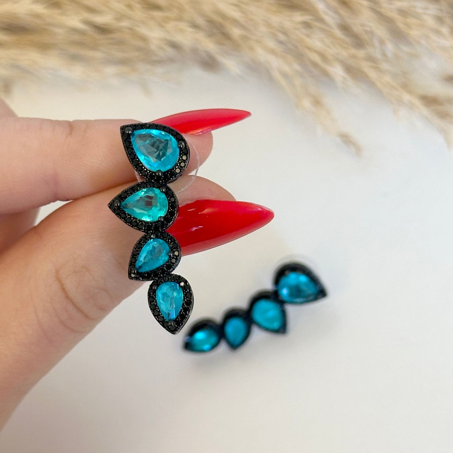 Paraíba Black Climber Earrings