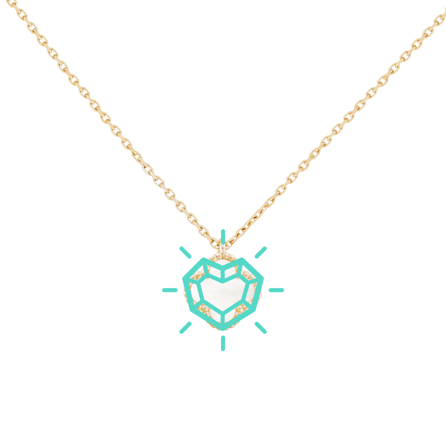 Four Leaf Clover Gold Necklace, Small