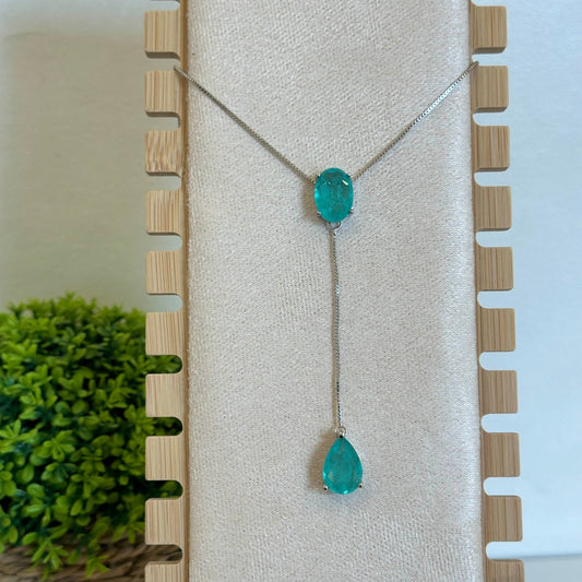 Paraíba Drop Y Necklace