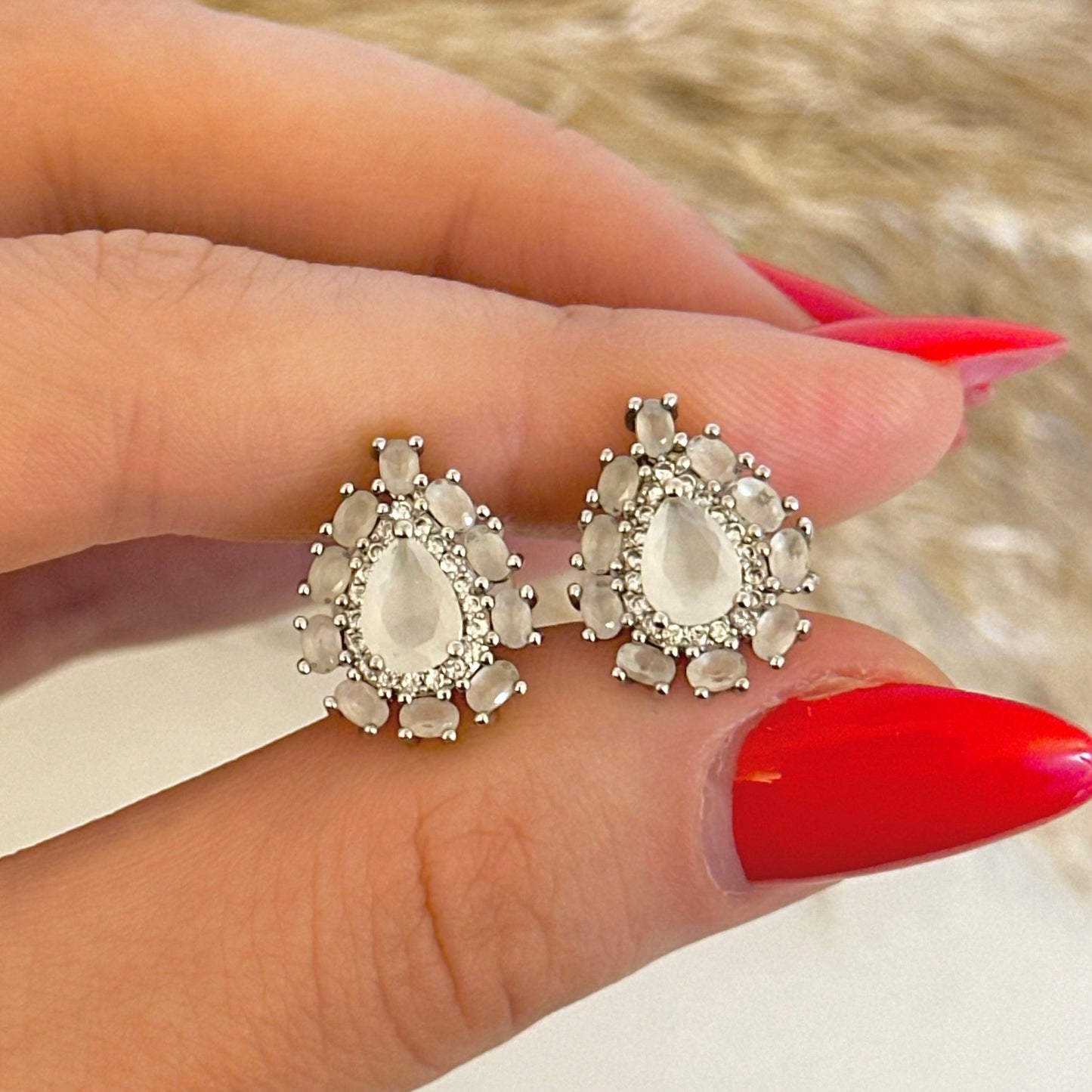 Reina Drop Stud Earrings