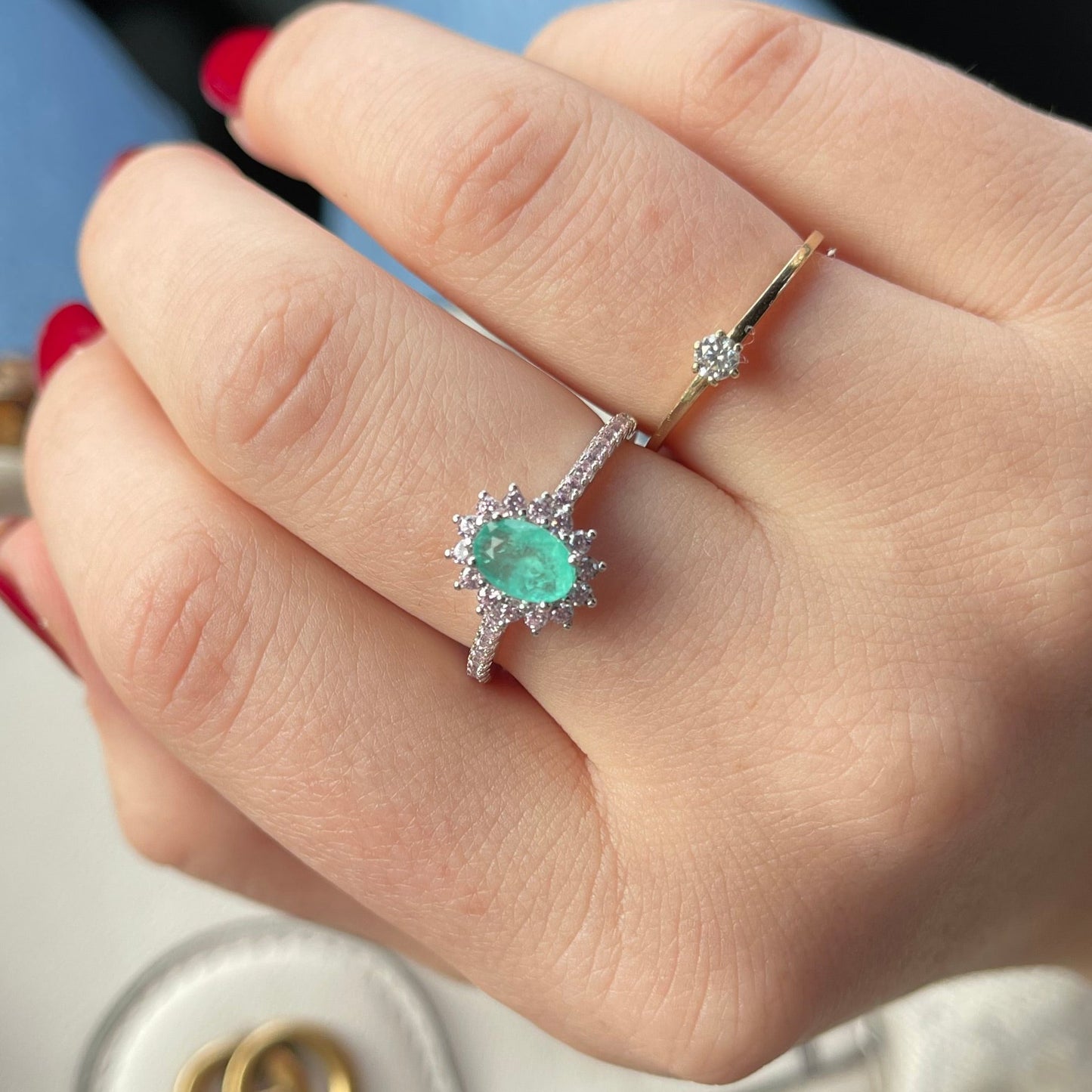 Zoe Colombian Emerald Ring