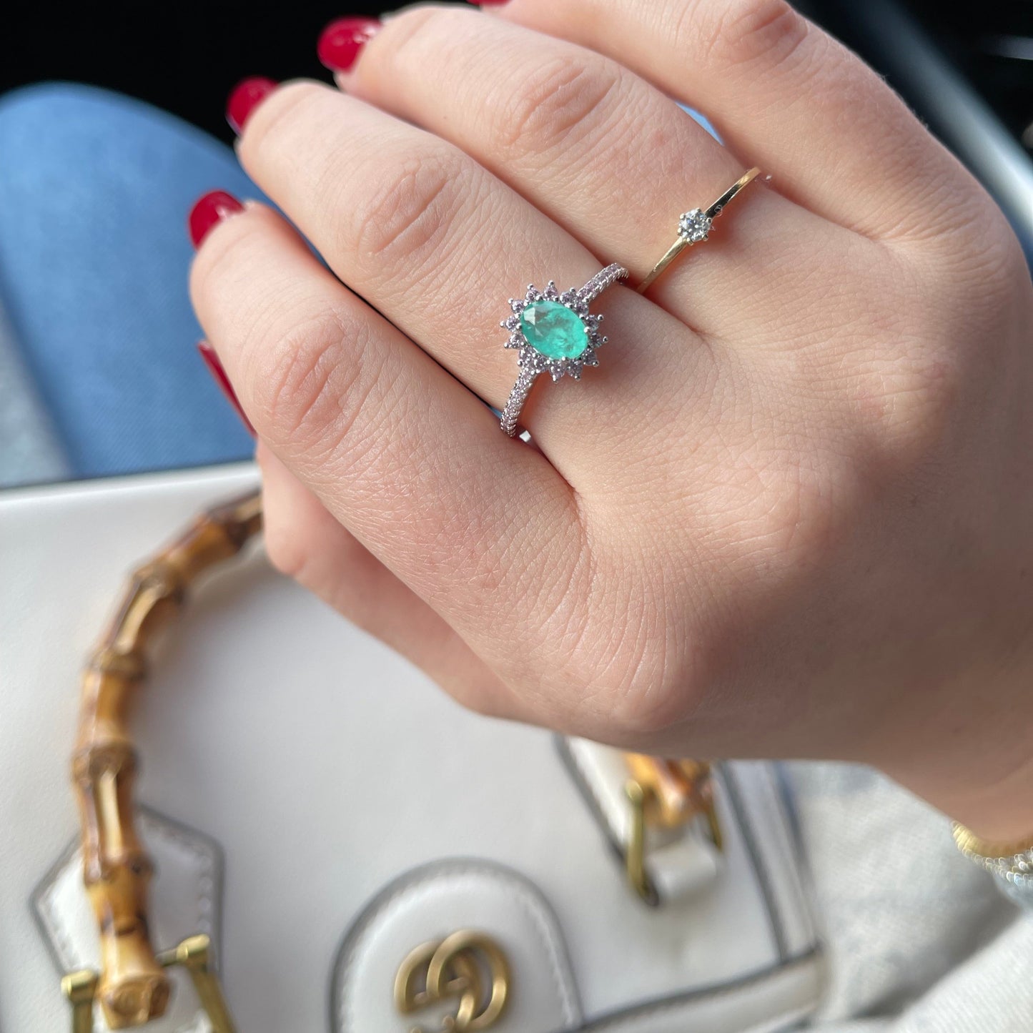 Zoe Colombian Emerald Ring