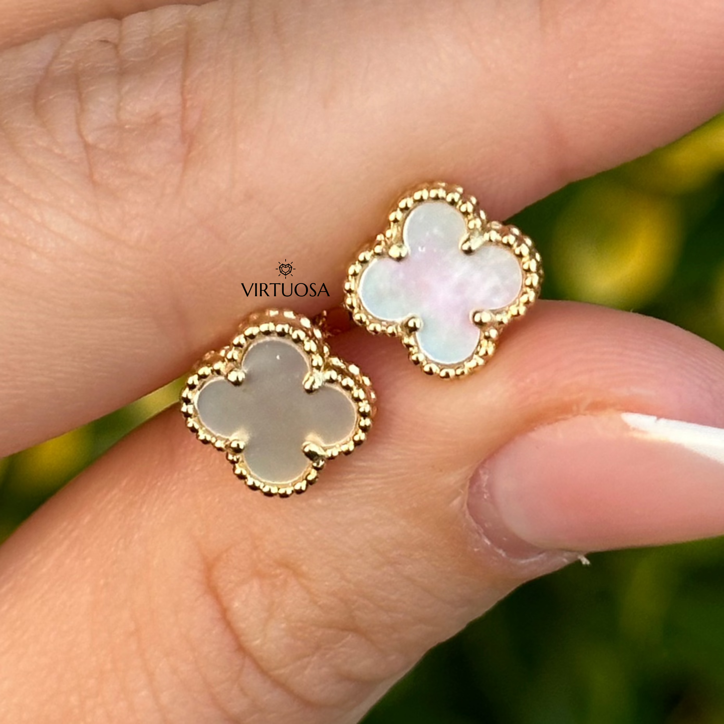 Four Leaf Clover Stud Earrings, Small