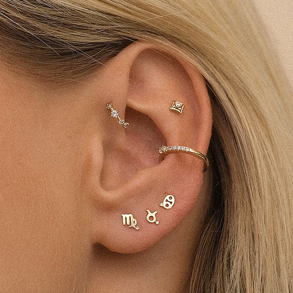 Zodiac Stud Earrings