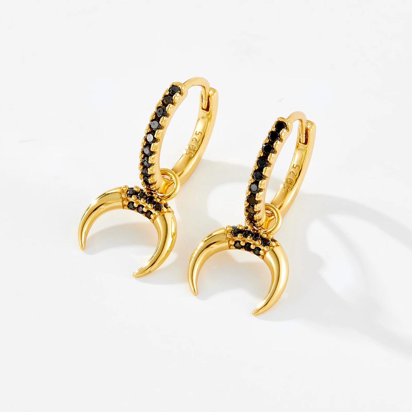 Macey Crescent Horn Hoop Earrings