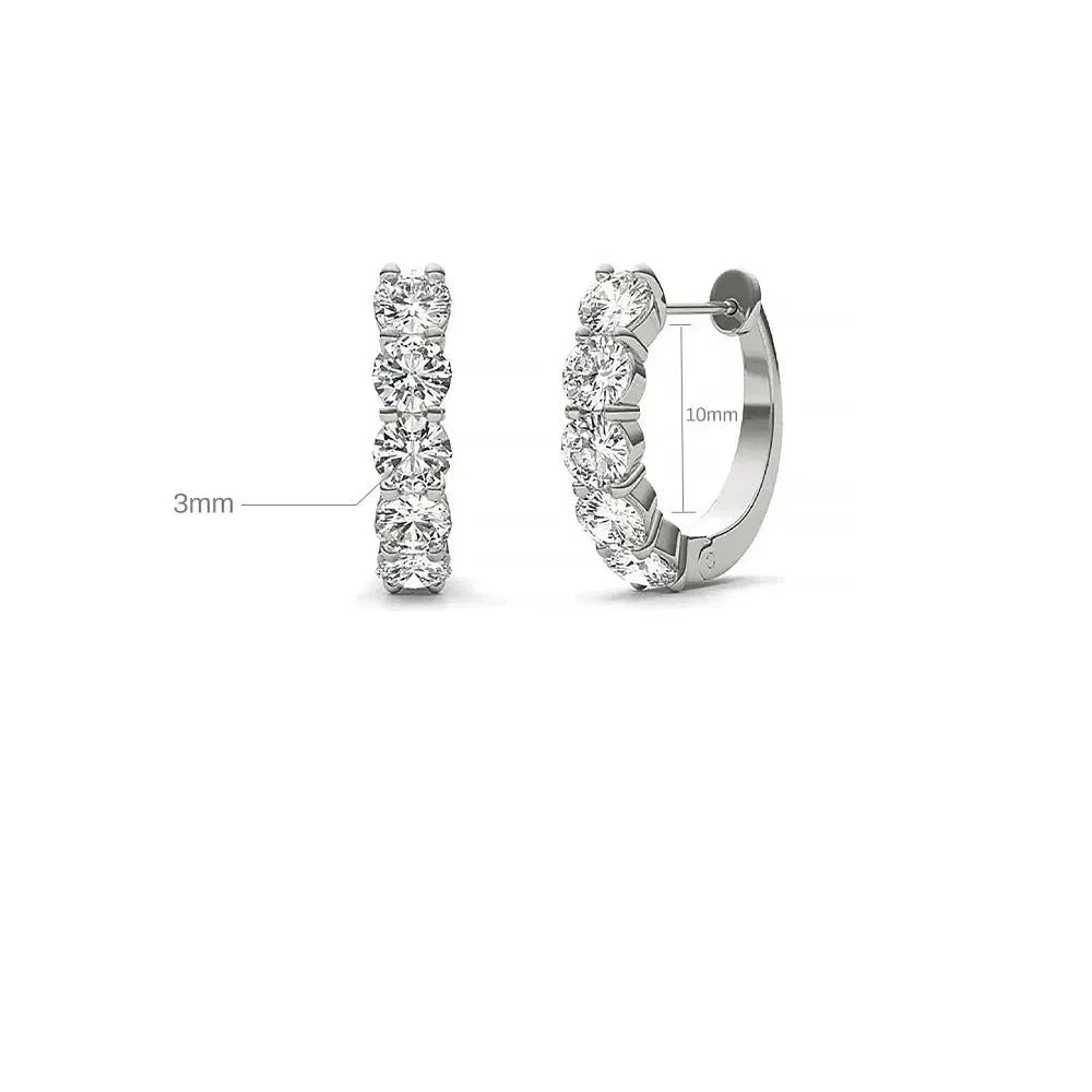 Emelly Moissanite Huggie Earrings