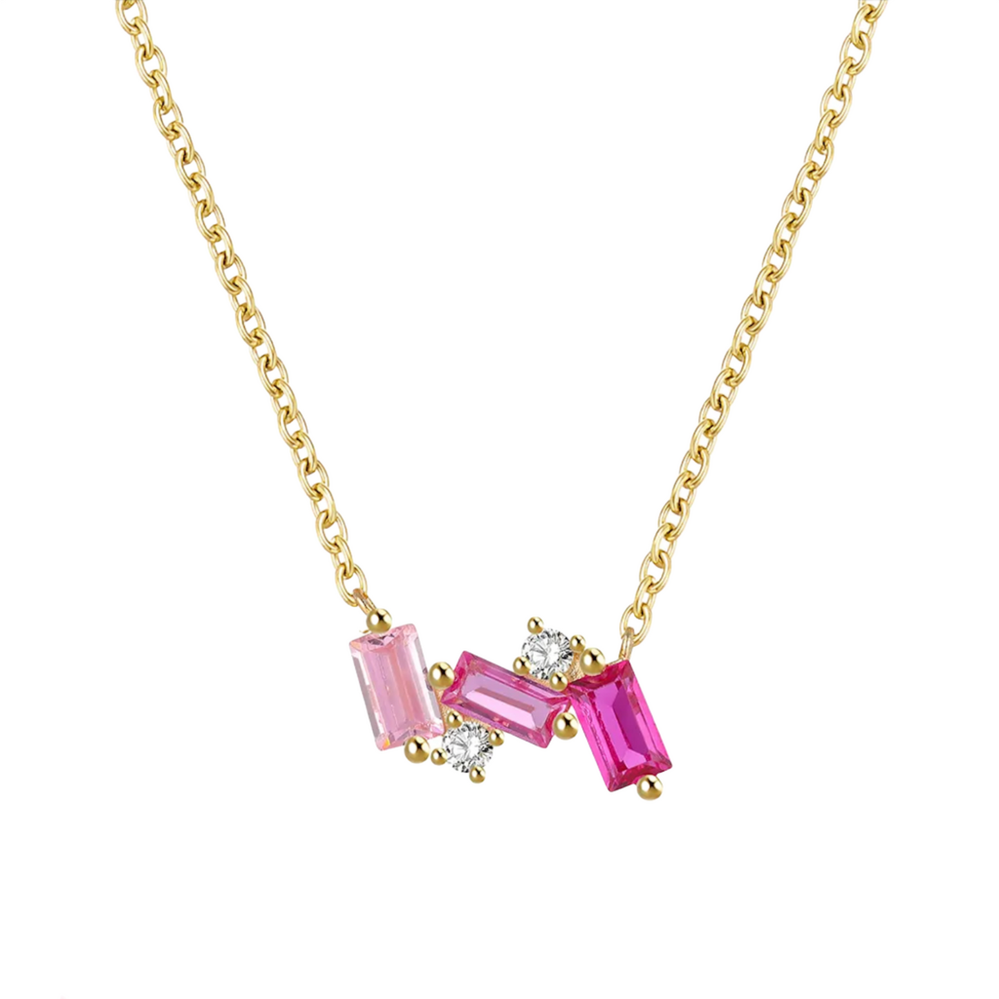Rosa Cluster Necklace