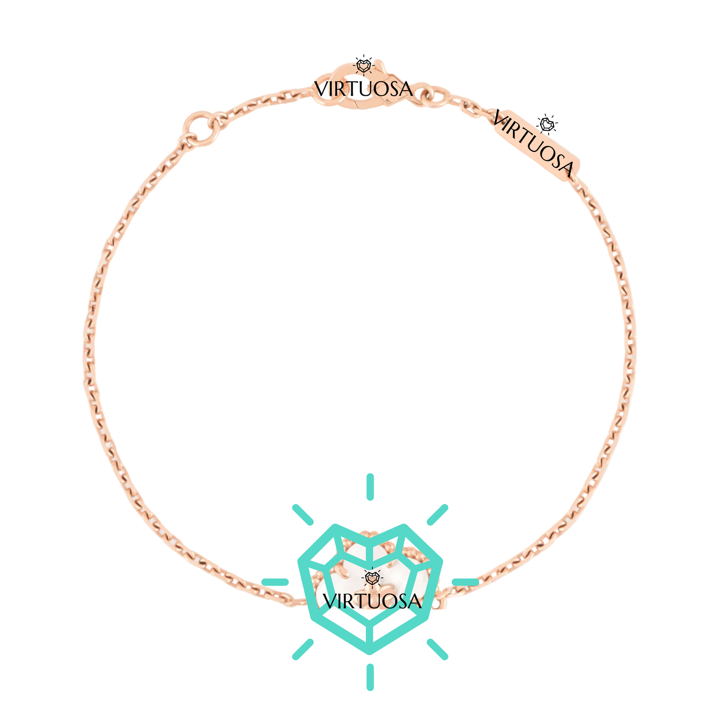 Plumb Blossom Rose Bracelet, Large