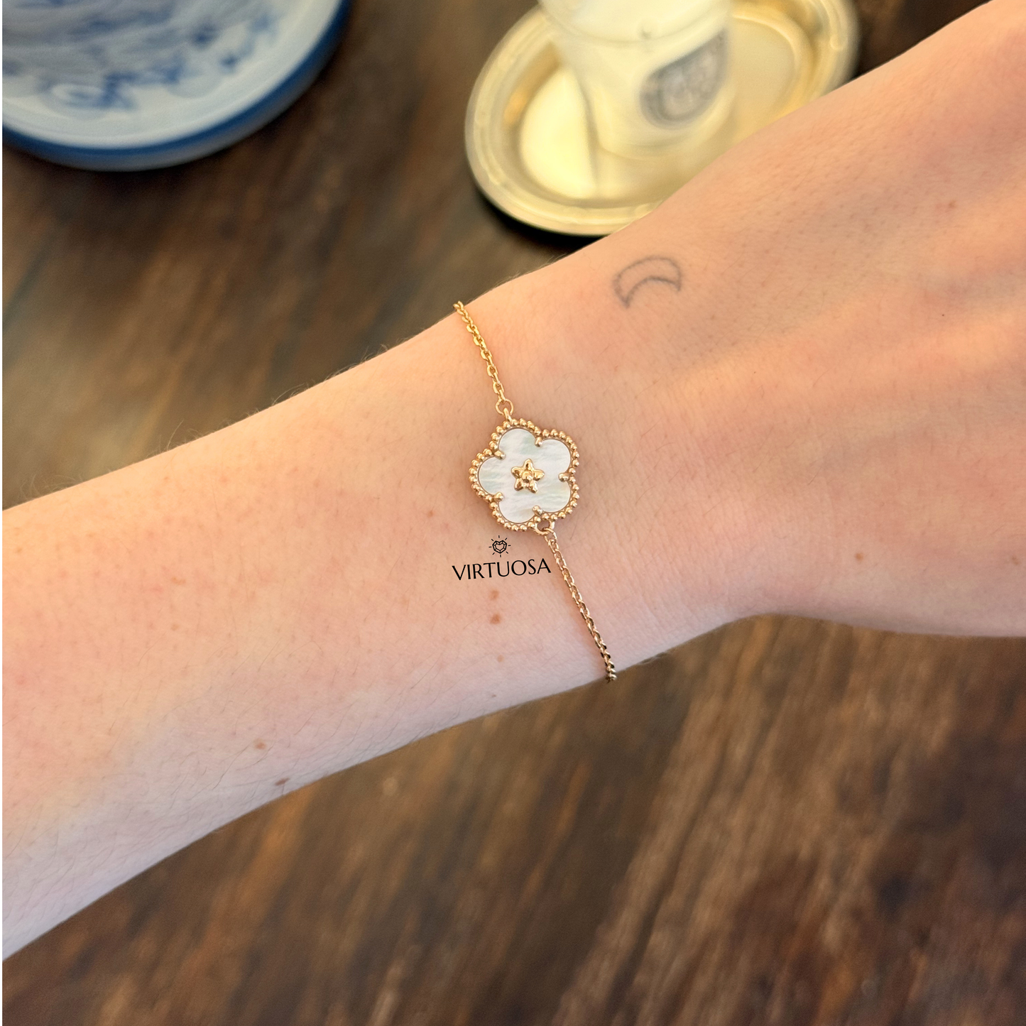 Plumb Blossom Rose Bracelet, Large