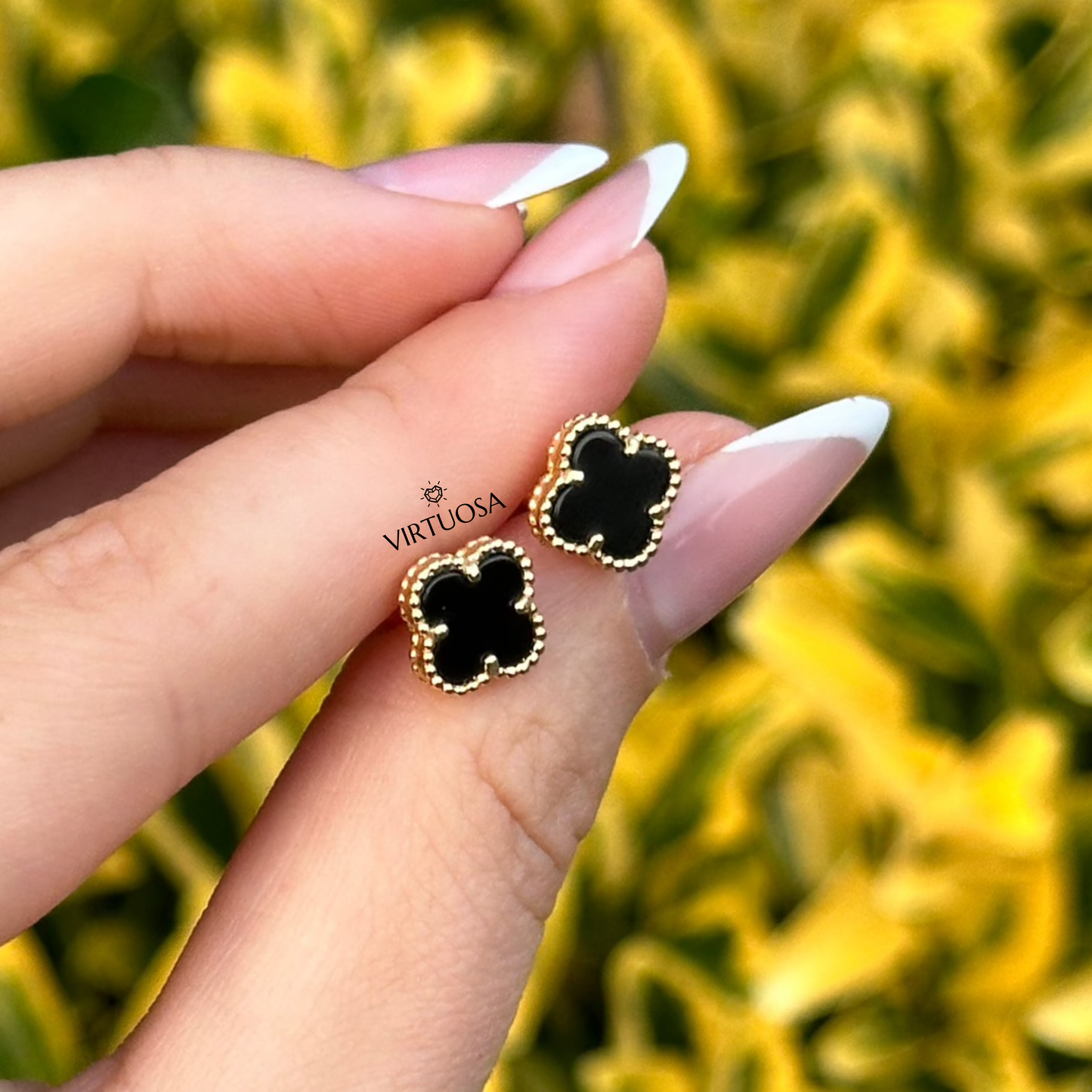Four Leaf Clover Stud Earrings, Small