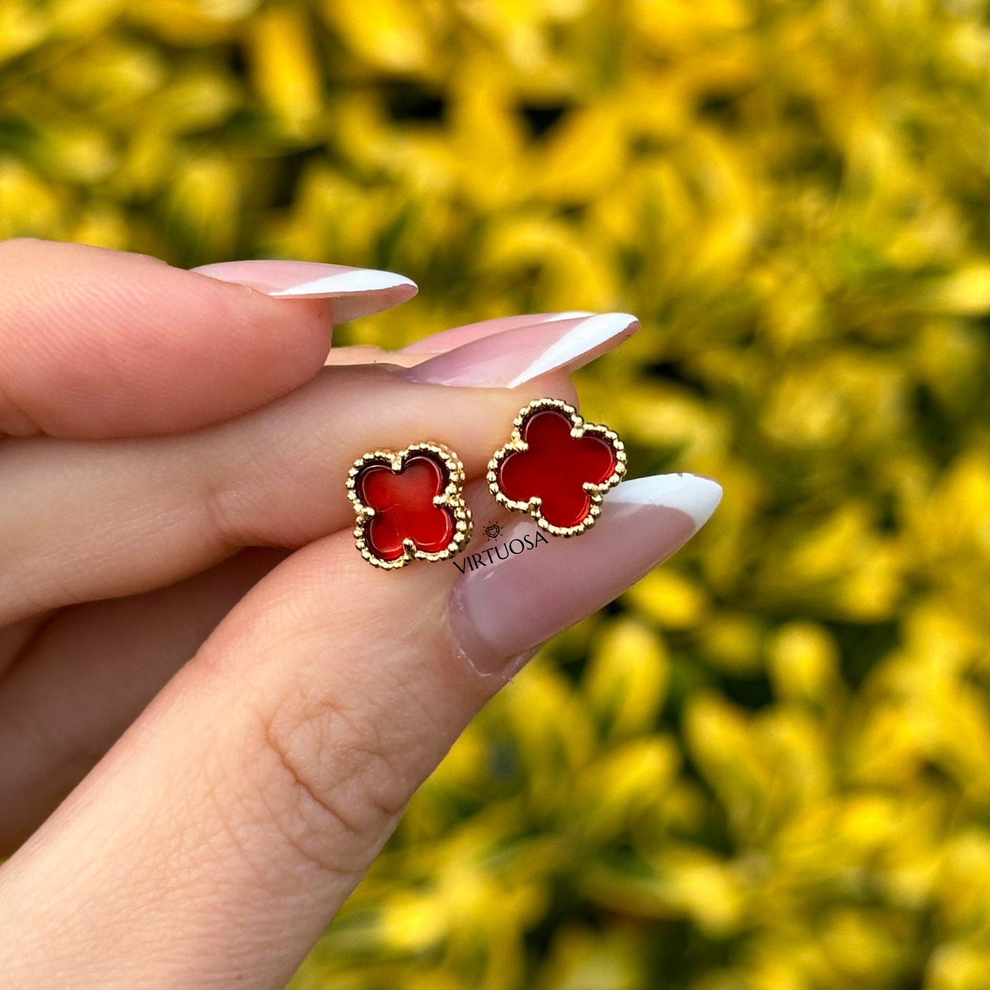 Four Leaf Clover Stud Earrings, Small