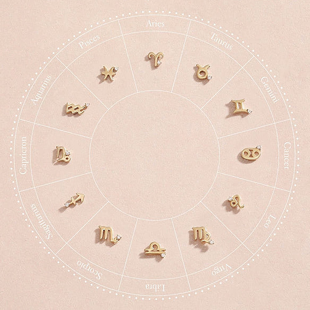 Zodiac Stud Earrings