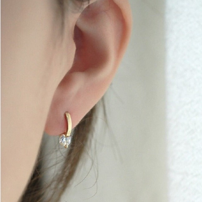 Cecília Hoop Earrings, 9k Solid Yellow Gold